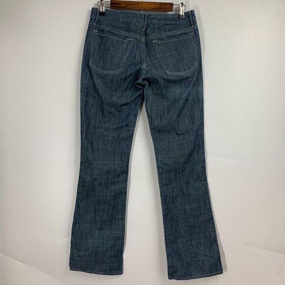 Earnest Sewn Women's Low Rise Classic 5 Pocket Mini Flare Jeans Size 28 - Picture 2 of 16